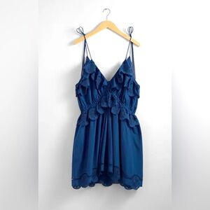 NWT Other Stories Embroidery Navy Blue Mini Dress US 2/XS; EUR 34 $199